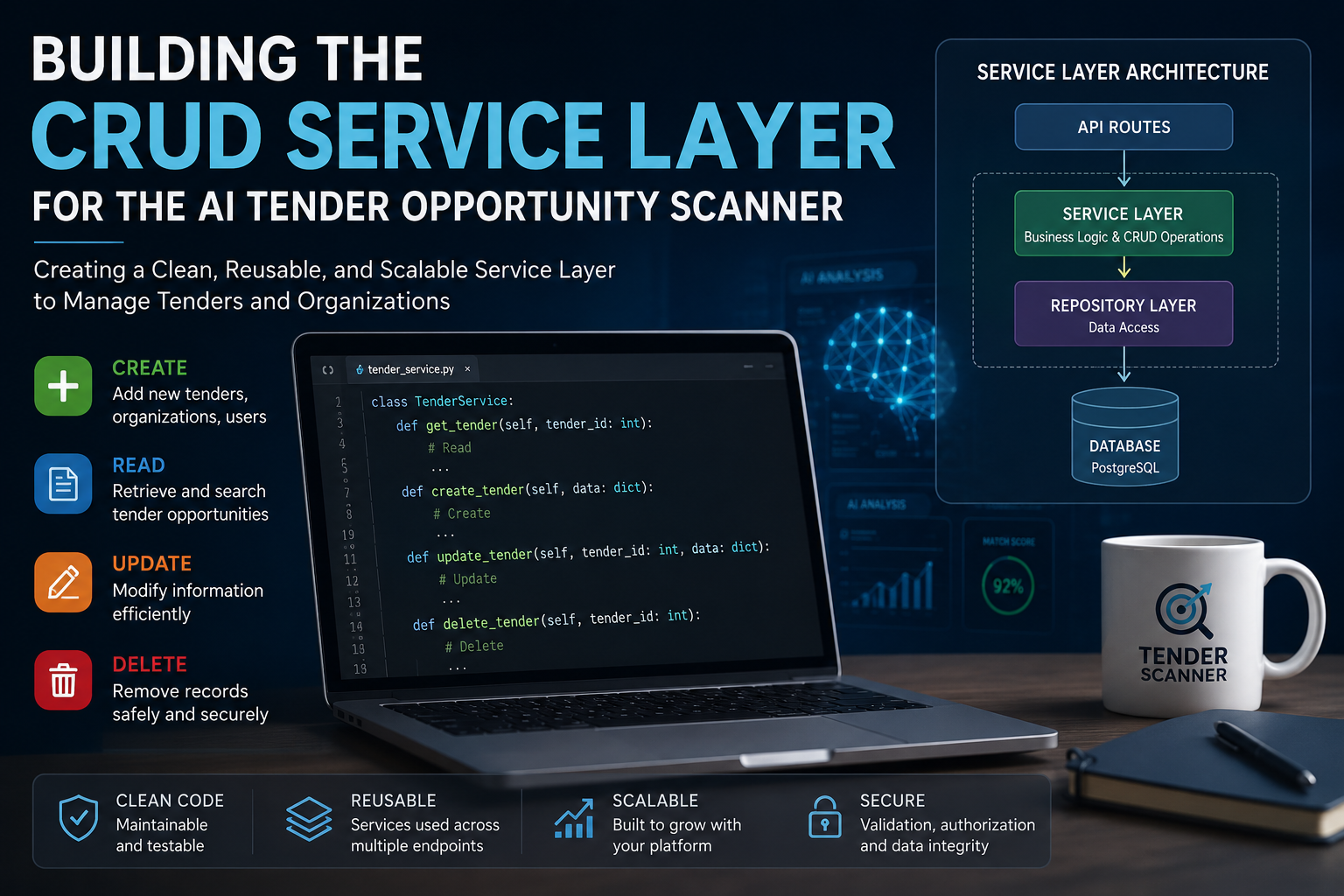 Building the CRUD Service Layer for the AI Tender Opportunity Scanner